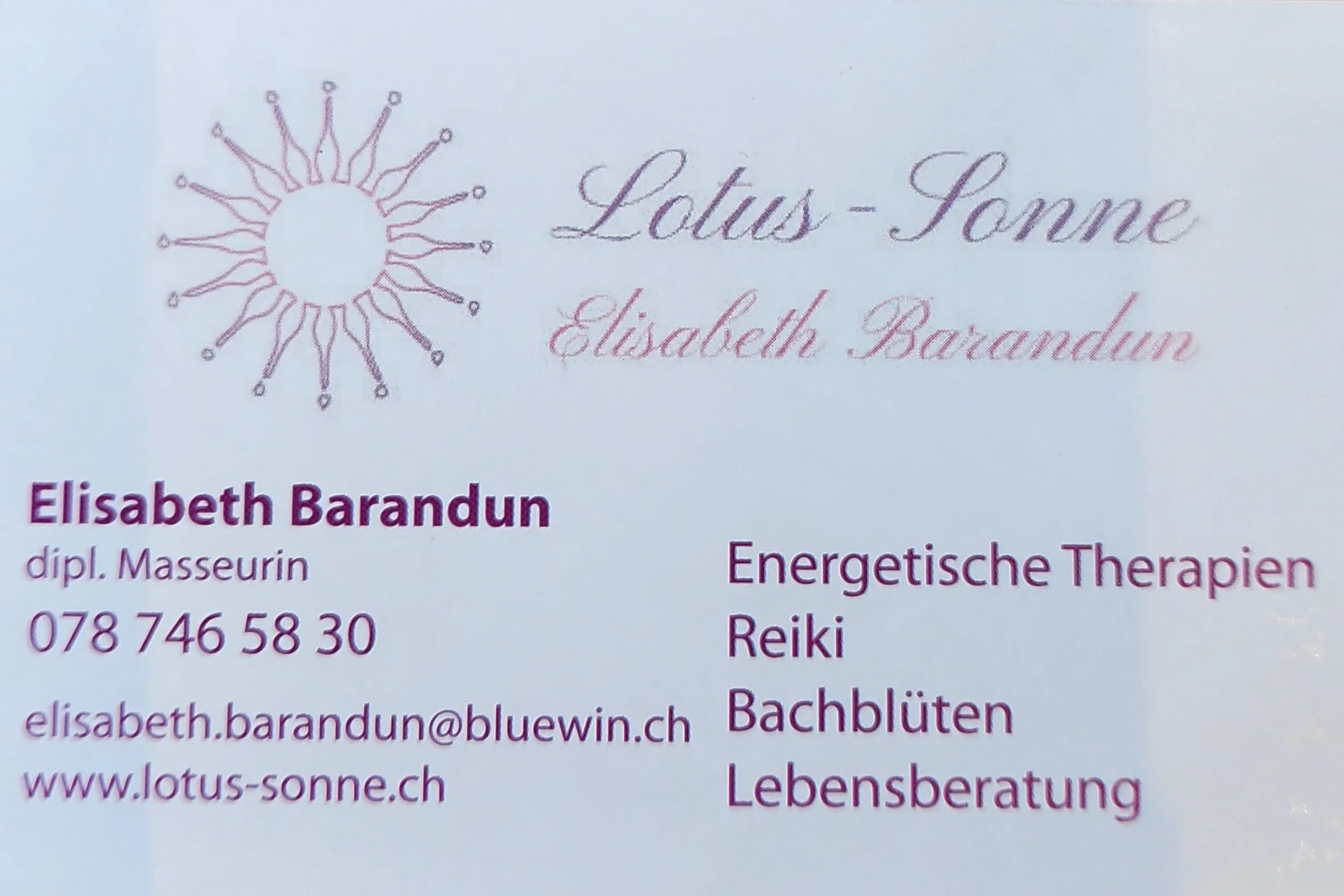 Elisabeth Barandun, c/o Praxis Kuntergsund